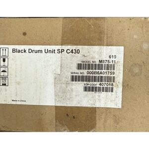 Ricoh‎ 407018 Black Drum Unit SP C430 BRAND NEW DIRTY BOX